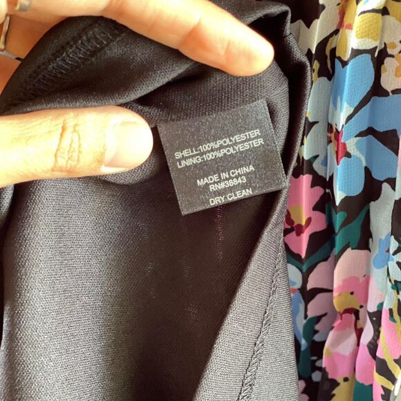 NWT Sam Edelman Multicolor Floral Maxi Dress Pleated Chiffon Lined Boho Size 12 - Picture 7 of 8